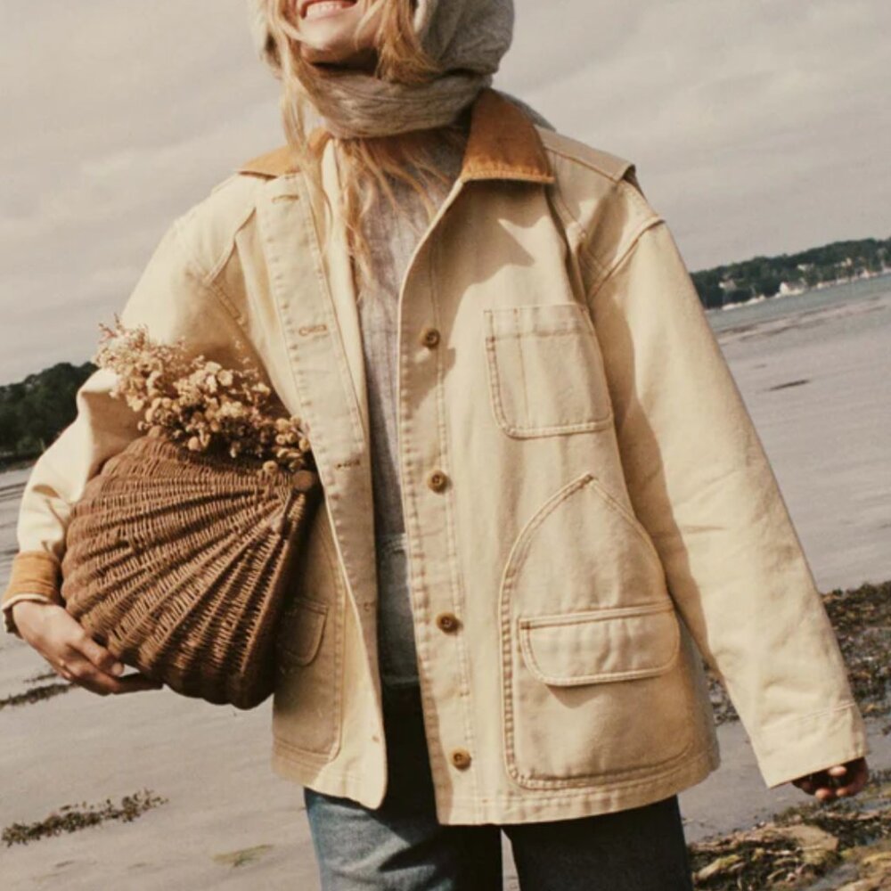 NWOT DOEN PASCUAL BARN JACKET STRAW